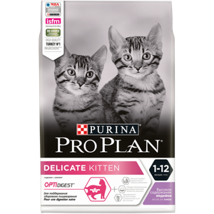 Сухой корм Pro Plan Delicate для котят, при чувствительном пищеварении с индейкой