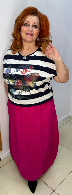 Итальянская льняная юбка в стиле БОХО