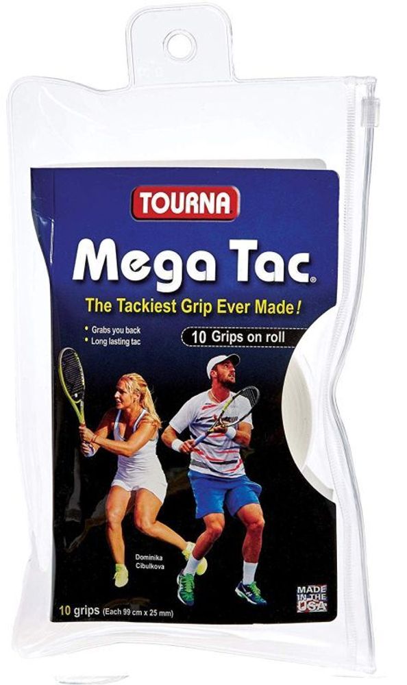 Теннисные намотки Tourna Mega Tac XL 10P - белые
