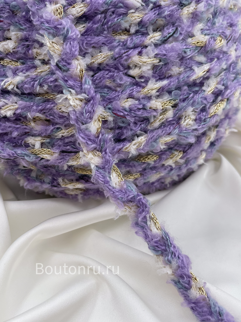 Тесьма косичка фиолетовая