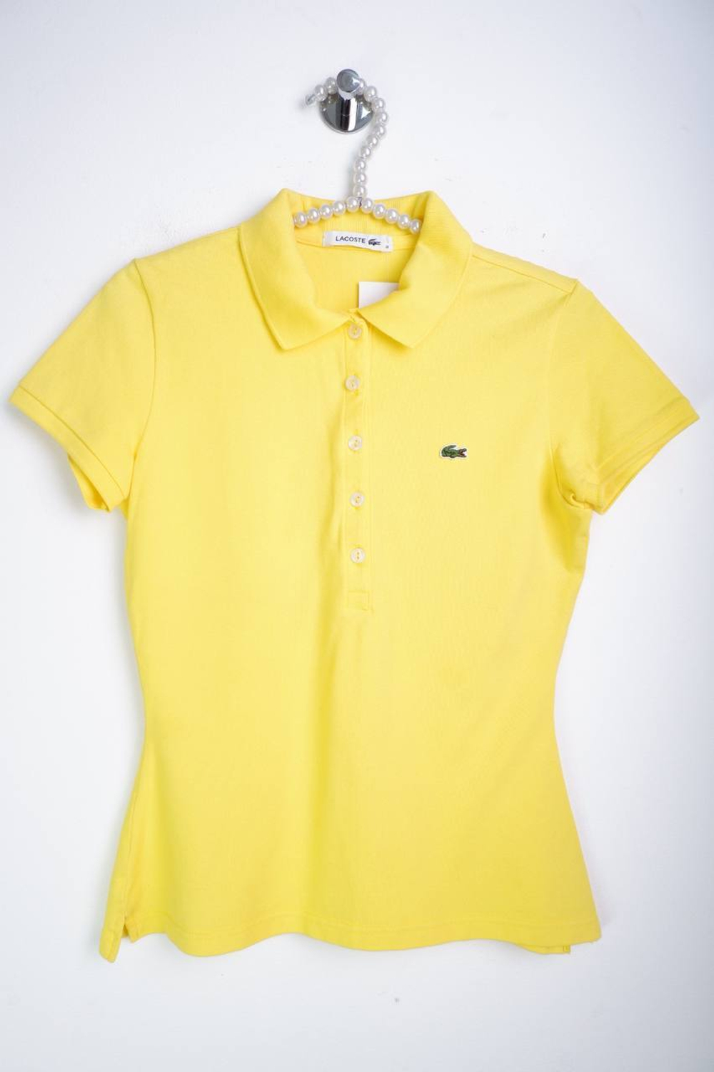 Футболка Lacoste яркая, маркировка 38, визуально 44 размер