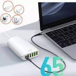 Адаптер 65W 5USB-A QC/1 USB-C PD A6573C LDNIO