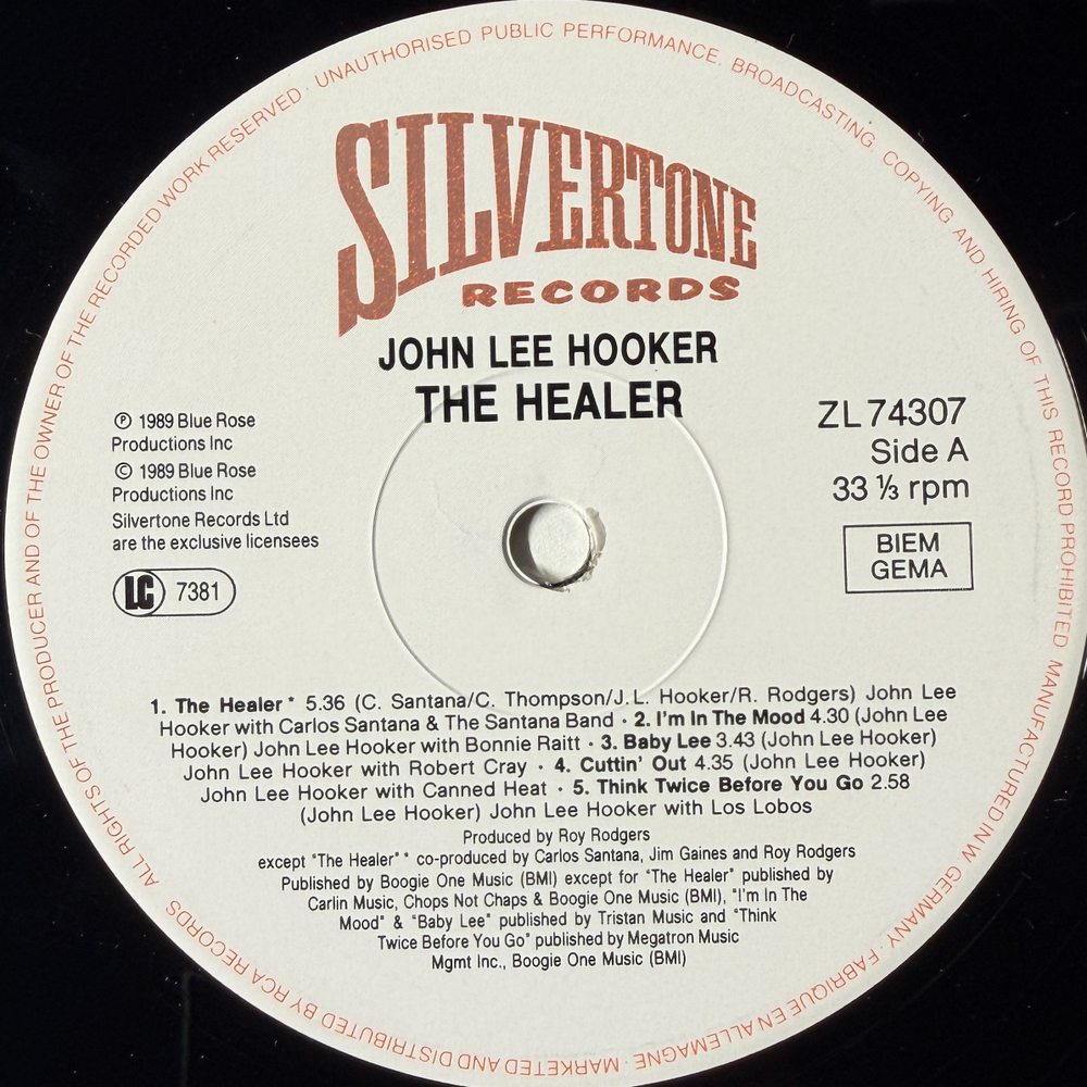 Виниловая пластинка John Lee Hooker - The Healer LP