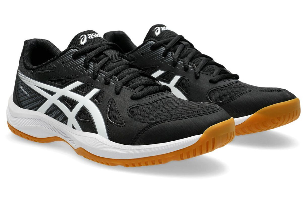 Мужские кроссовки для бадминтона/сквоша Asics Upcourt 6 - черные/белые