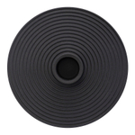 Подсвечник из каменной керамики графитового цвета из коллекции essential