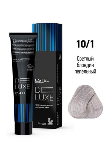 ESTEL De Luxe краска-уход для волос, 10/1 светлый блондин пепельный, 60 мл