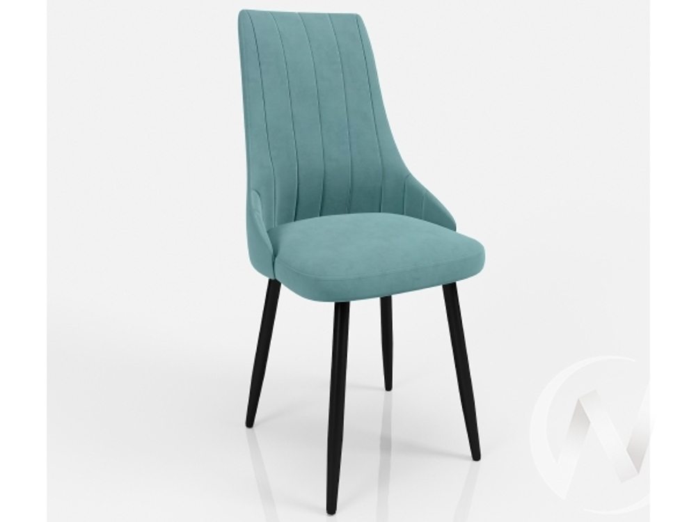 Стул Комфорт 23 , черный/велюр бирюза RS-19, велюр серый RS-26)