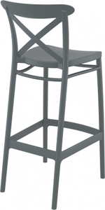 Стул пластиковый барный Siesta Contract Cross Bar 75, темно-серый