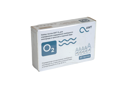 AWT набор тестов O2 (свободный кислород 1-20 мг/л. 60 тестов)