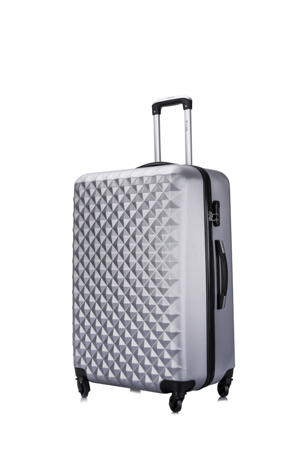 Большой чемодан L'Case Phatthaya, серебристый