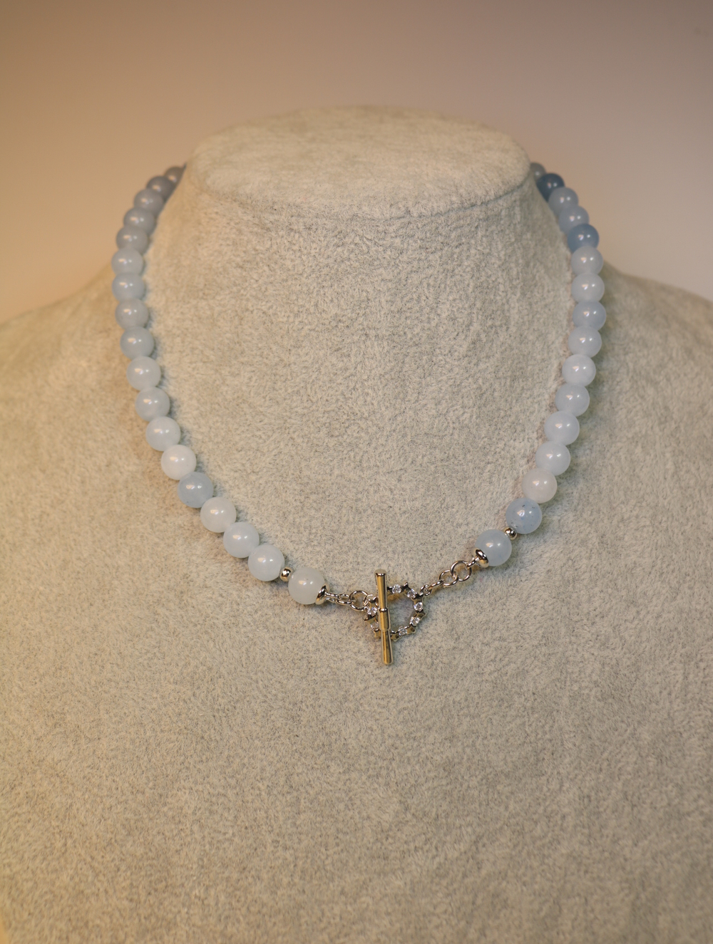 Чокер «Морской шёпот» из аквамарина