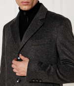 Хлопковое пальто h-hyde BOSS BLACK - серый(50525739)