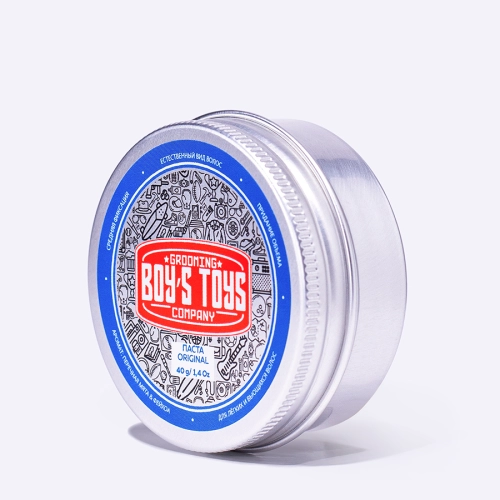 Boy's Toys Паста Original для укладки волос средней фиксации с низким уровнем блеска, 40мл