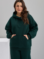 Костюм с брюками КБис-091/бутылочный-п