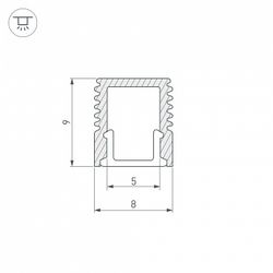 Профиль накладной Arlight SL-MINI 037109