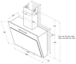 Каминная вытяжка Indesit IHVP 6.4 LL K