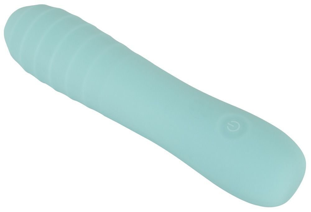 Аквамариновый мини-вибратор Straight Vibrator - 16,4 см. (Цвет: аквамариновый)