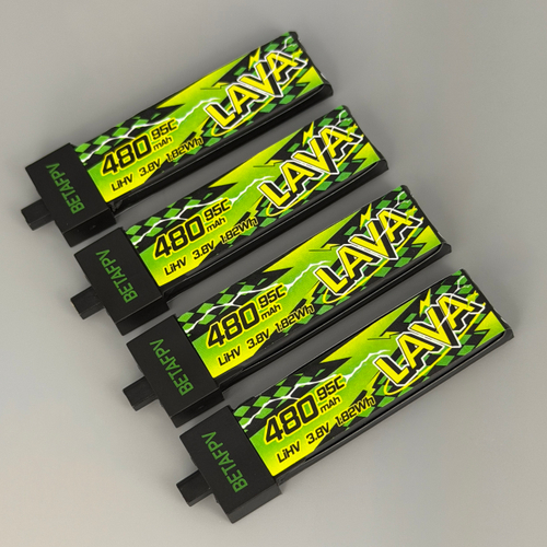 Аккумуляторы Betapv Lava2 1S 480mAh 95С 3.8V 4 шт.