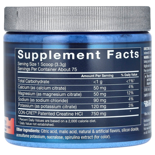 BodyTech, креатин гидрохлорид и электролиты, Rocket Pop, 249,75 г (8,8 унции)