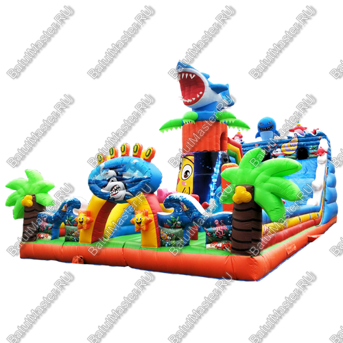 Коммерческий надувной батут "На морском дне" 15*8*8 м