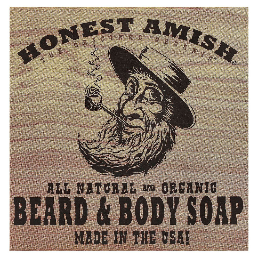 Honest Amish, Оригинальное мыло для бороды и тела, 1 шт.