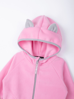 Толстовка флисовая "Котенок" розовый