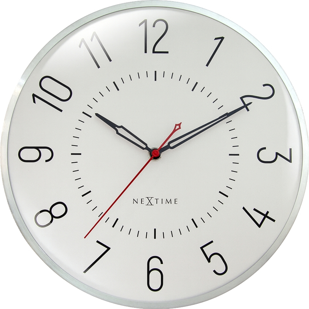 Настенные часы NeXtime Rotterdam, алюминий, 30,5 см, белые