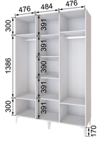 Спальня Толедо Шкаф 3-х ств. ТШ-23