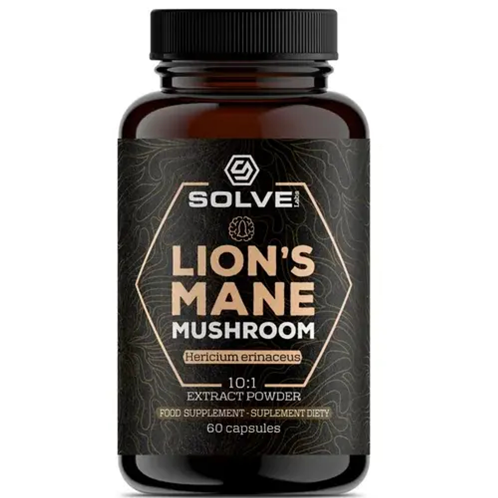 Solve Labs Lion's Mane - экстракт эхинацеи 10:1, 60 капсул