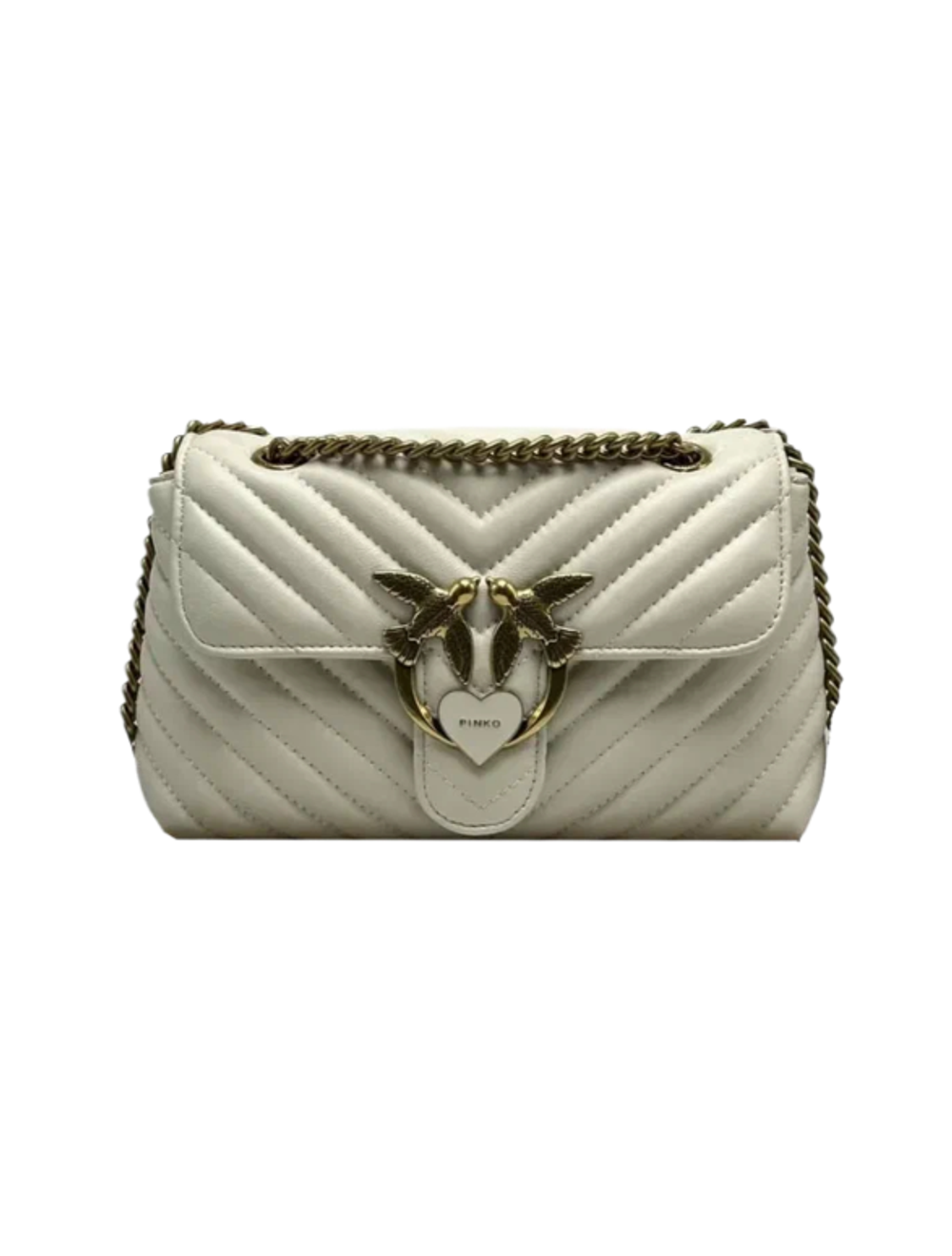 LADY LOVE BAG PUFF HEART - white gold