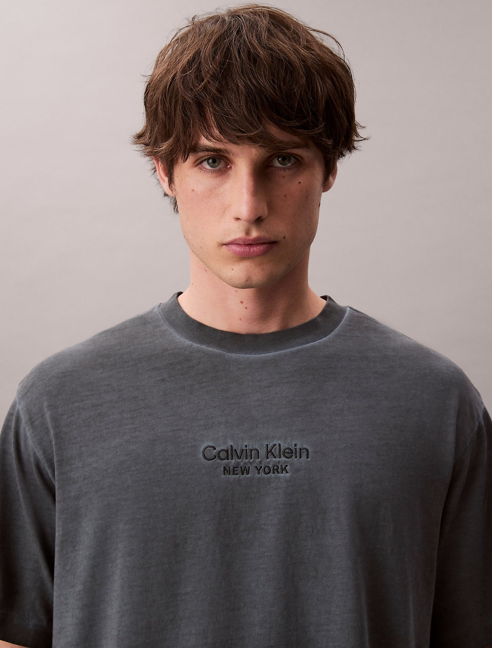 Футболка Calvin Klein Faded Dye Logo Graphic Classic Stormy Weather