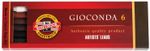 Графитовые стержни KOH-I-NOOR, набор 6 шт., "Gioconda", белый + оттенки коричневого, картонная коробка, 4869006003PK