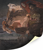 Полет Фауста и Мефистофеля, Врубель М. А., картина для интерьера (репродукция) Настене.рф