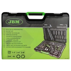 Набор инструментов 216пр.1/4''3/8''1/2''(6гр.)(4-32мм) JBM 54045