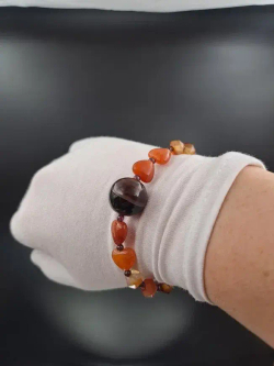 Браслет Сердолик с сердечками