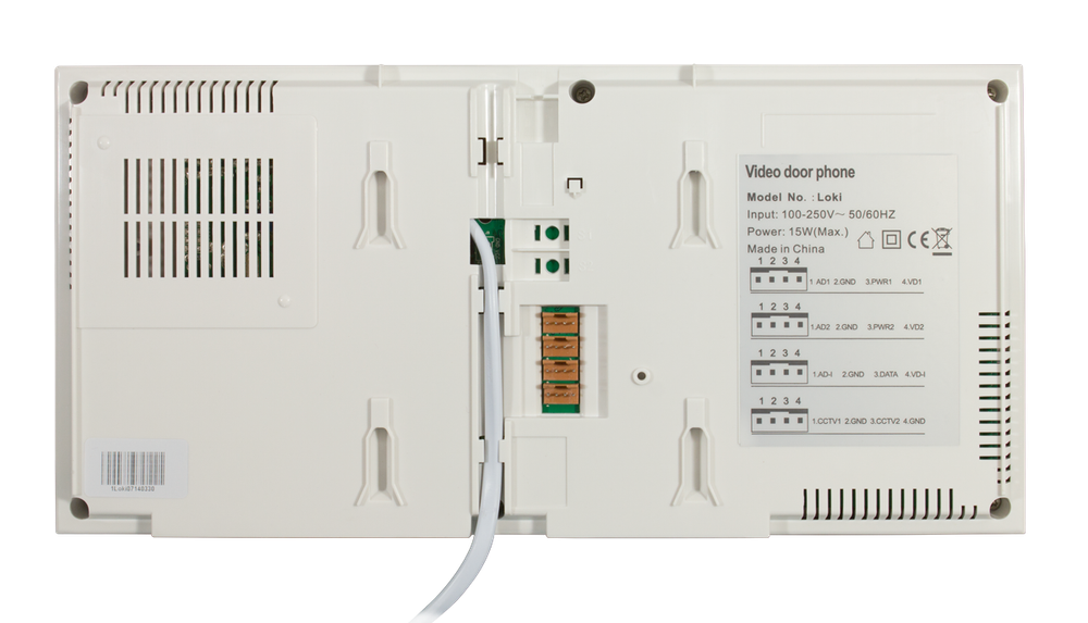 Tantos LOKI VZ с трубкой домофон вид сзади