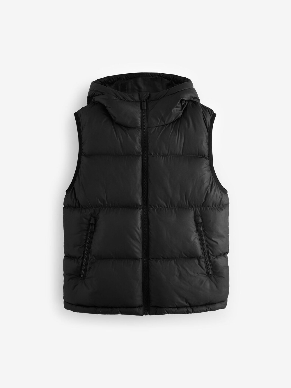 Жилет утепленный с капюшоном для мальчика Next Q96-674, Черный