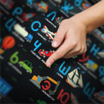 Накидка на сидение автомобиля. Алфавит с транспортом