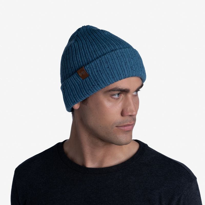 Вязаная шапка Buff Hat Knitted Kort Dusty Blue Фото 2