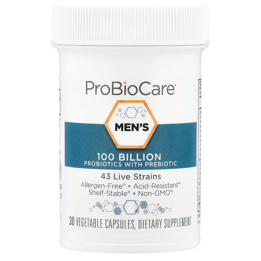 ProBioCare, Пробиотики для мужчин с пребиотиком, 30 растительных капсул