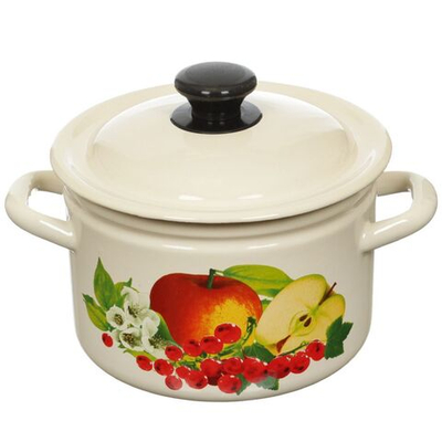 Кастрюля сталь, эмал, 3 л, с крыш, Керчь, 41704-122/6, в асс