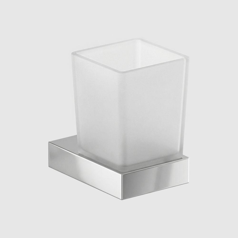 Стаканчик для зубных щеток стекло/нерж. сталь CORINTO 16931.B глянцевый