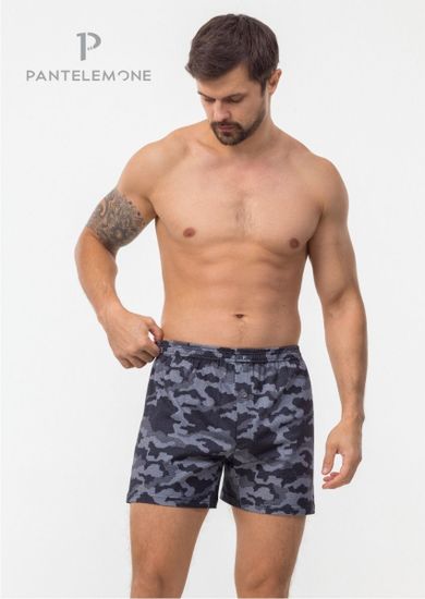 Трусы мужские семейные для больших мужчин Pantelemone PMBB-447, камуфляж серый