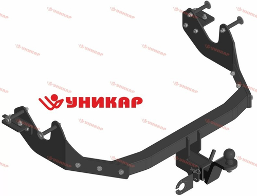 Фаркоп Hyundai Grand Starex с 2007 г. (без электрики) под квадратное дышло (Уникар)