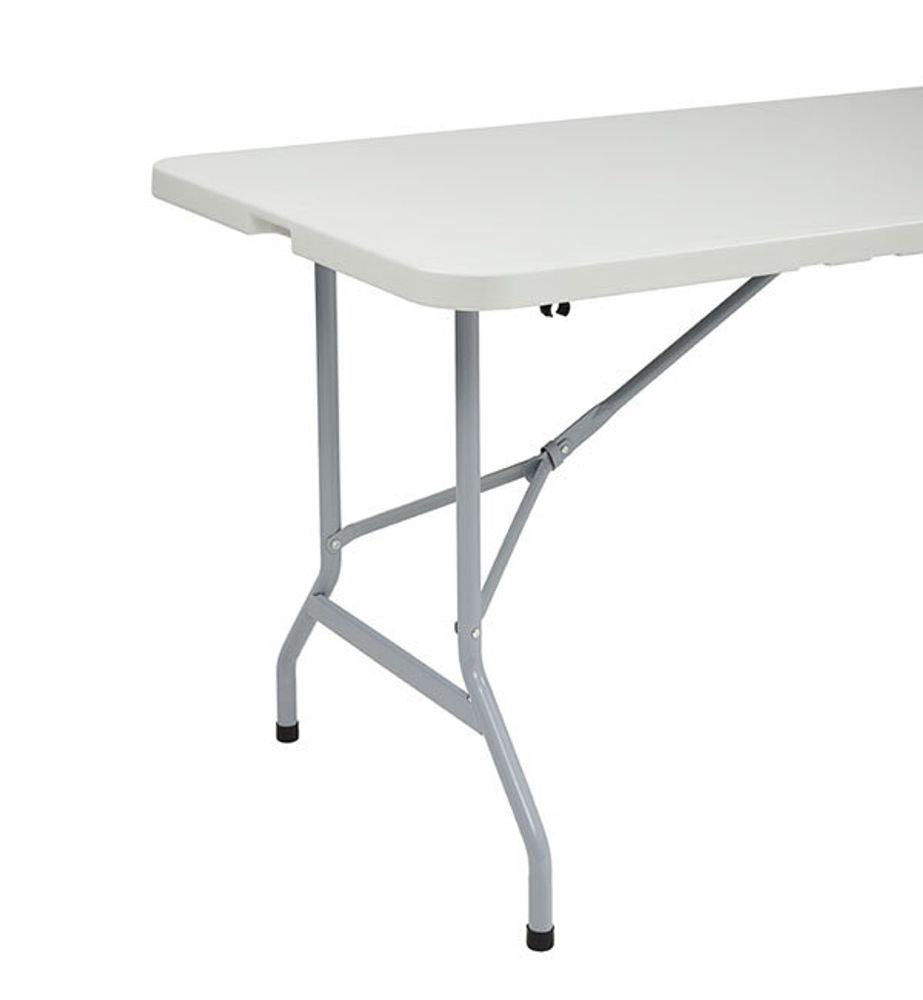 Стол-книжка пластиковый разборный бело-серый