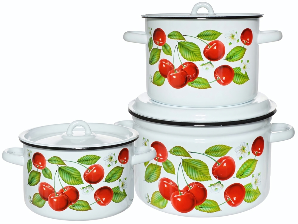 Набор кастрюль "Вишня ягоды"