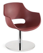 Кресло вращающееся Papatya Opal-M Pro, хромированный, кирпично-красный
