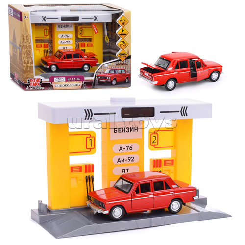 Бензоколонка с машинкой ВАЗ-2106 свет-звук