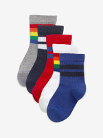 Носки хлопковые для мальчика Next 588-048, 5 шт., Белый, Красный, Серый