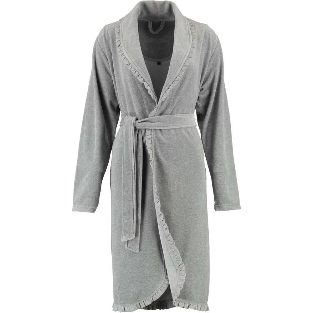 Элитный халат велюровый Ariel серый меланж от Vossen Австрия